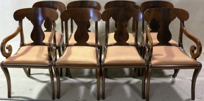 scroll arm dining chairs