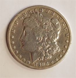 6447 1883 Carson City silver dollar