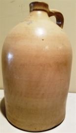 Signed primitive stoneware jug