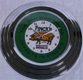 Finck's neon clock