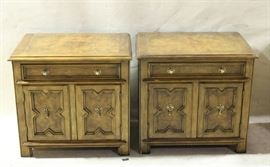 Pair bedside stands by 