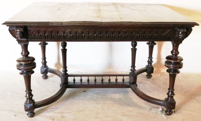 Fancy carved library table