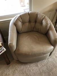 Fawn Leather Chairs
