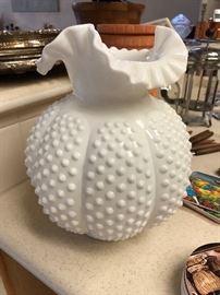 Milk Glass Hurricane Globe