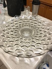 Huge Fostoria Glass Platter