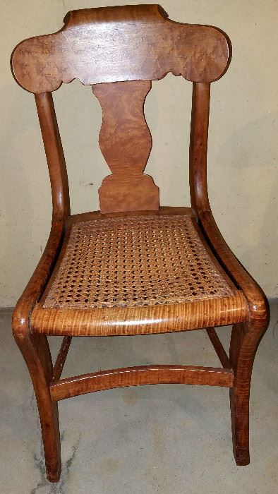 Antique caned side chair
