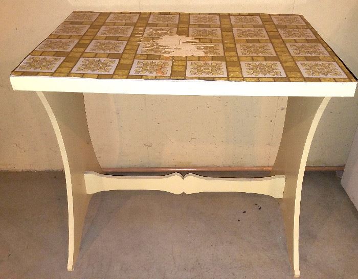 Painted wood table