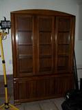 Wood china cabinet.