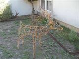 Lighted Christmas reindeer.