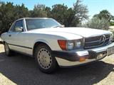 White Mercedes Benz 2 door 560 SL in great condition!