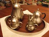Sterling silver tea set.