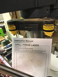 Laser and booklet for drill press