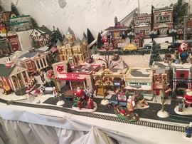 Christmas village - small view, RR track