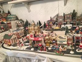 Railroad section for snow village