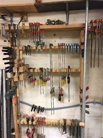 Clamps, assorted sizes