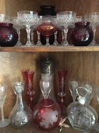 Decanters and stemware