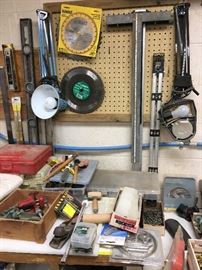 Woodworking shop, assorted items