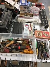 Woodwork shop, assorted tools