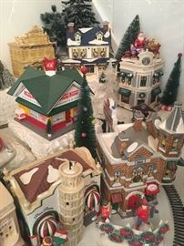 Krispy Kreme collectible snow village pieces