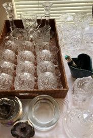 Handpainted Decorative Plates, Glassware, Salt & Pepper Sets, Silverplate