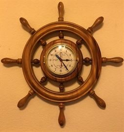 Ships Wheel Clock
