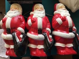 vintage Santas blow molds
