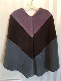vintage suede poncho