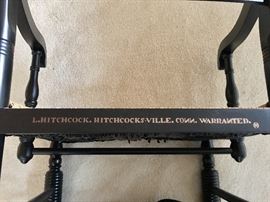Hitchcock signature on Senate chair