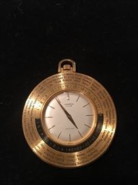 Hermès pocket watch/also has glass dome case for use on table top