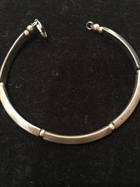 Sterling tri-tone bracelet