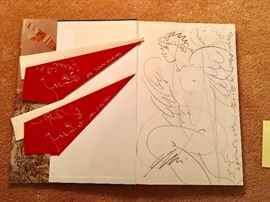 Hans Erni drawing on fly leaf