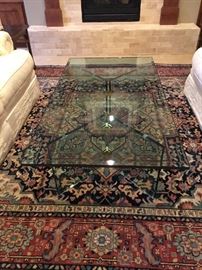 matching glass coffee table