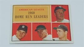 1961 Topps Home Run Leaders #44 Mickey Mantle & Ro ...