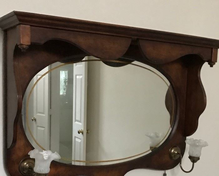 Large Wall Mirror with Lights