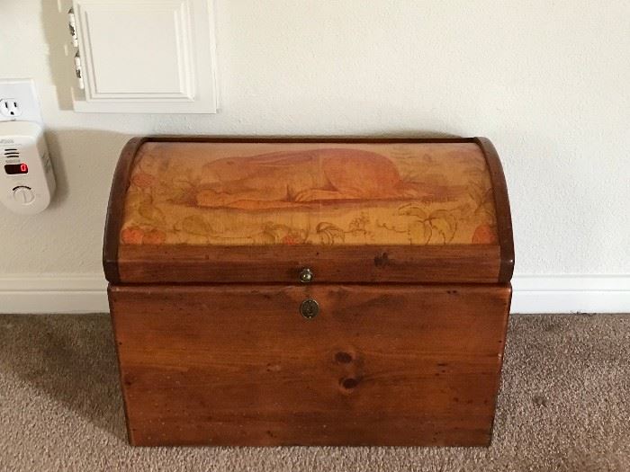 Vintage wood storage box