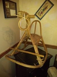 Just added wicker rocking horse