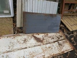 Lots of metal and tin sheets