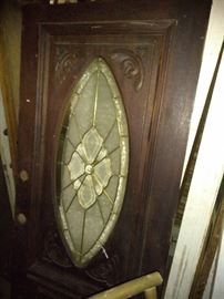 Decorative leaded glass front doors