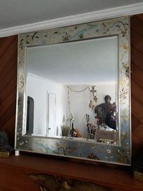 Chinoiserie Mirror Asian Hollywood Regency