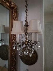 Hanging Light Chandelier with Crystal Prisms #2