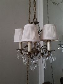 Hanging Light Chandelier with Crystal Prisms #1