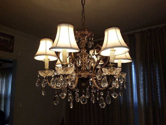 Chandelier with Crystal Prisms #3