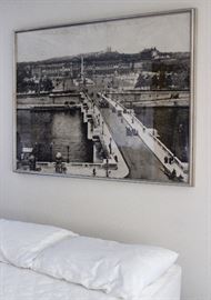 Large black and white photo print of French Boulevard