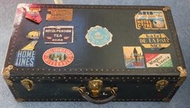 Vintage Suitcase with vintage travel stickers