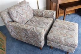 Mid-century easy chair with ottoman in great condition!
