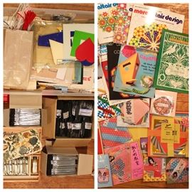 Craft and painting supplies.