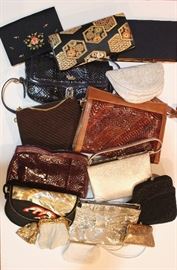 Vintage designer and European handbags, including Carol Lahm Sloane, bienen-davis, Michel Swiss, Jane Shilton, Fendi, Sak's Fifth Avenue, Whiting & Davis, Fendi and Burberry.
