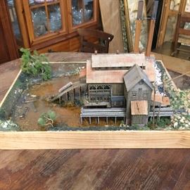 Several railroad dioramas. These were custom-made by a music teacher from UTA back in the 1970s. These are very well done and beautifully detailed in every way