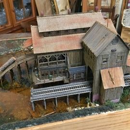 Several railroad dioramas. These were custom-made by a music teacher from UTA back in the 1970s. These are very well done and beautifully detailed in every way