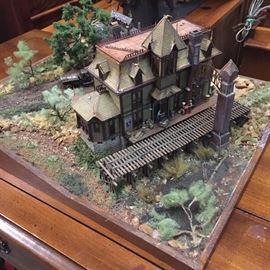 Several railroad dioramas. These were custom-made by a music teacher from UTA back in the 1970s. These are very well done and beautifully detailed in every way